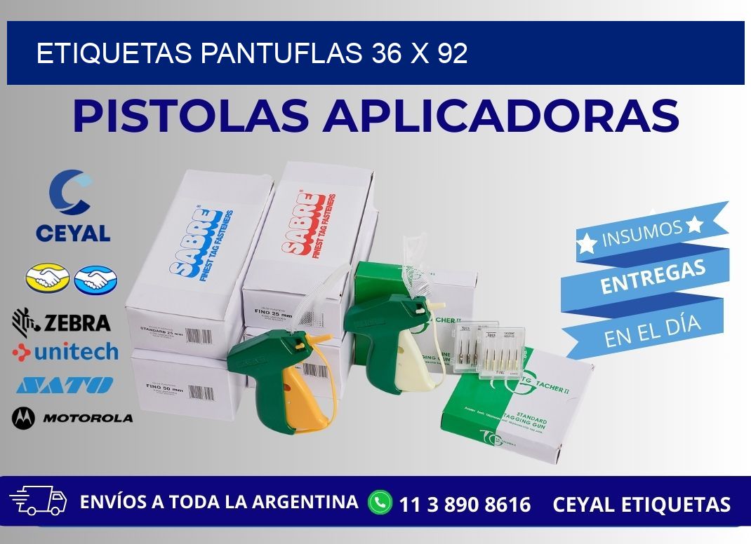 ETIQUETAS PANTUFLAS 36 x 92