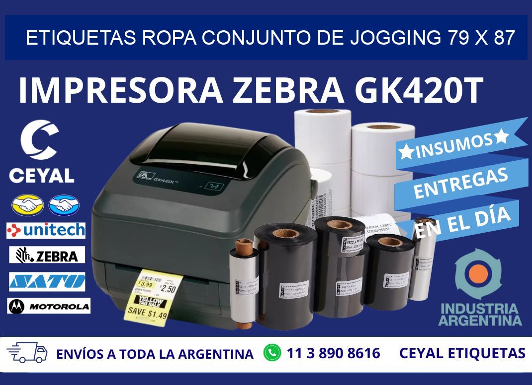 ETIQUETAS ROPA CONJUNTO DE JOGGING 79 x 87