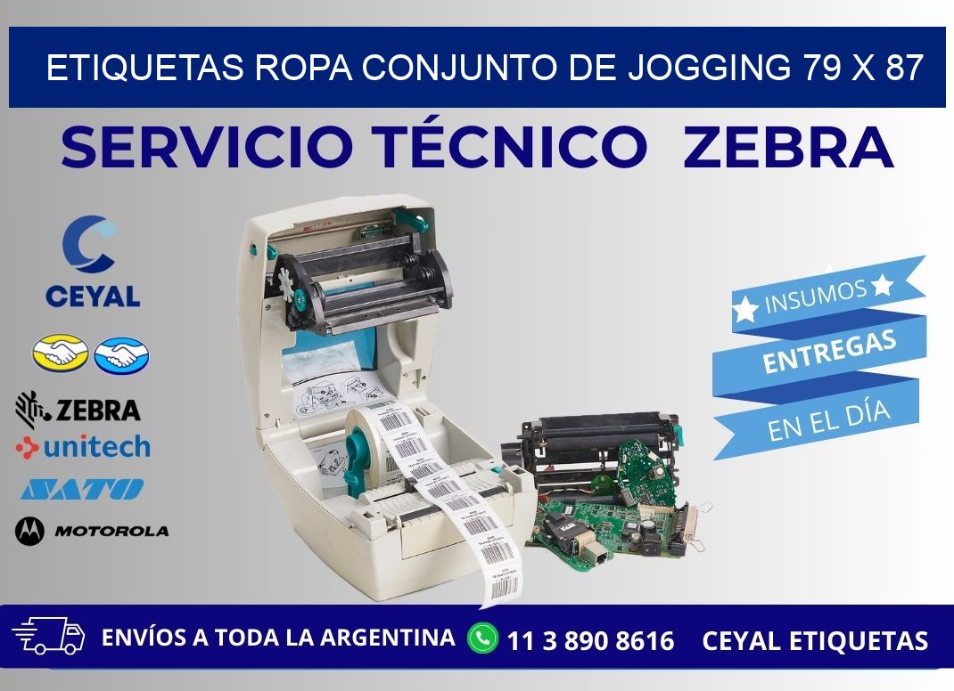ETIQUETAS ROPA CONJUNTO DE JOGGING 79 x 87