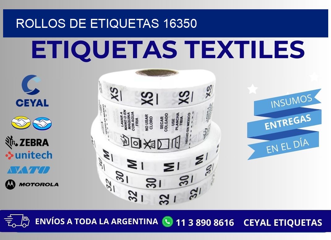 ROLLOS DE ETIQUETAS 16350