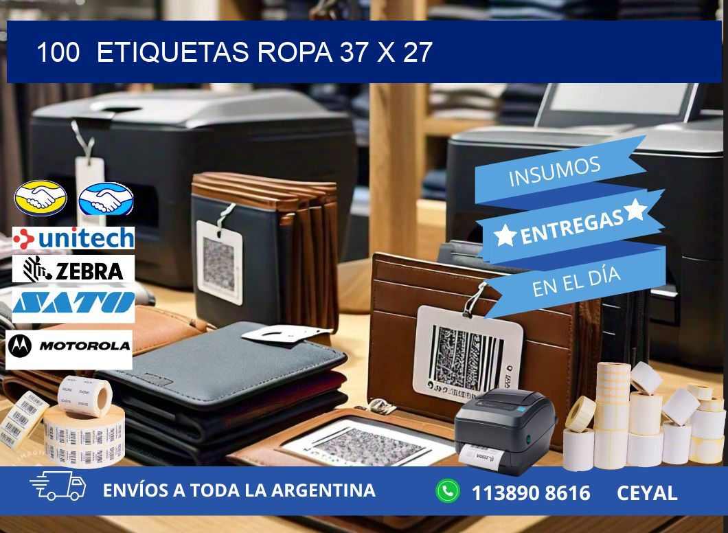100 ETIQUETAS ROPA 37 x 27
