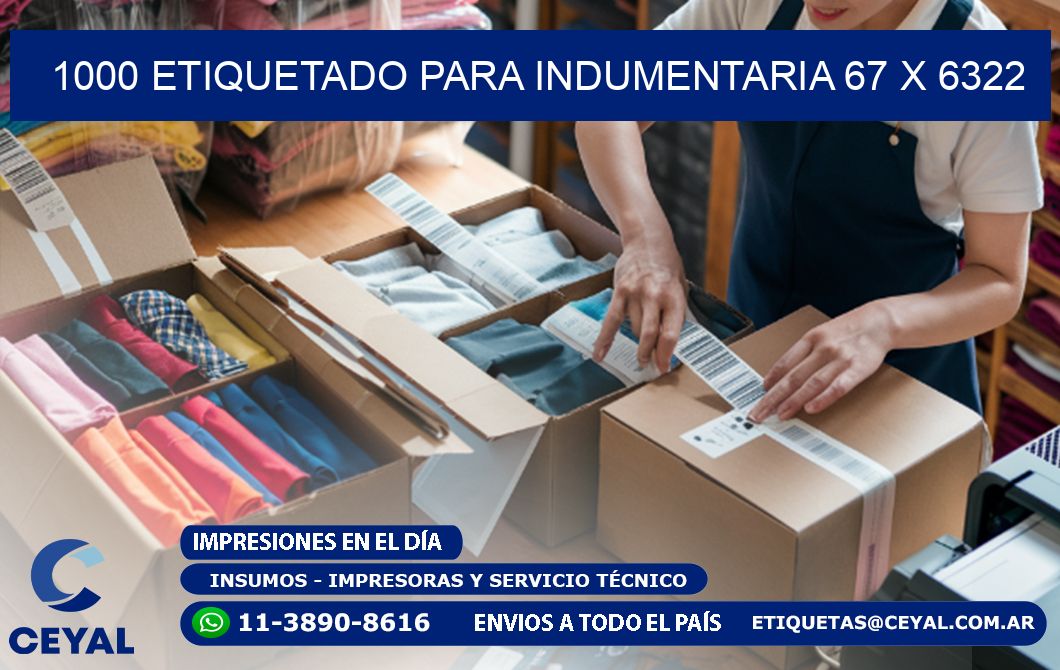 1000 ETIQUETADO PARA INDUMENTARIA 67 x 6322