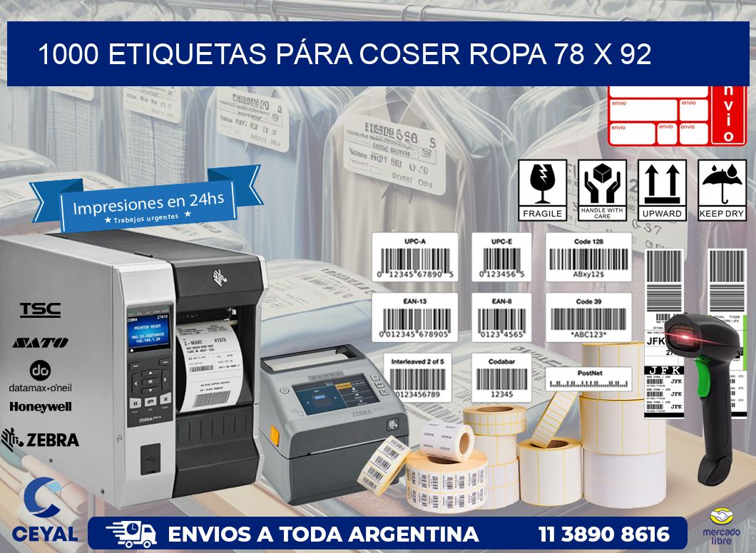 1000 ETIQUETAS PÁRA COSER ROPA 78 x 92