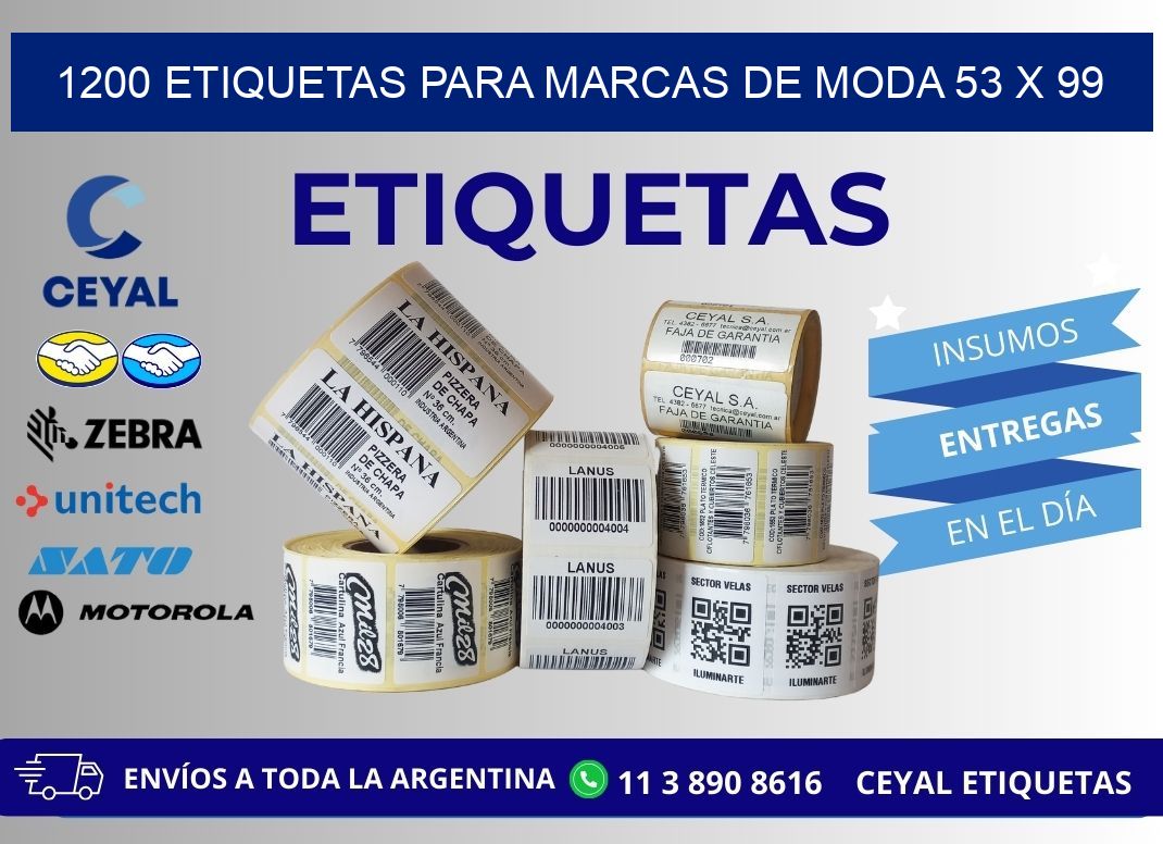 1200 ETIQUETAS PARA MARCAS DE MODA 53 x 99