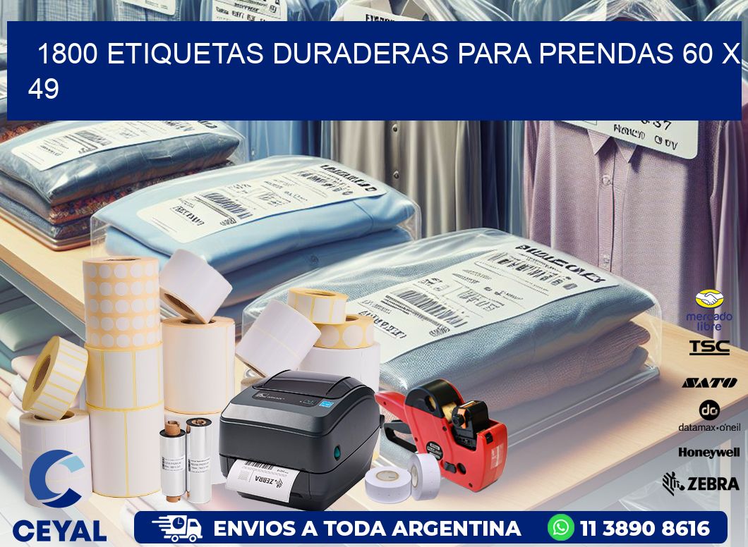 1800 ETIQUETAS DURADERAS PARA PRENDAS 60 x 49