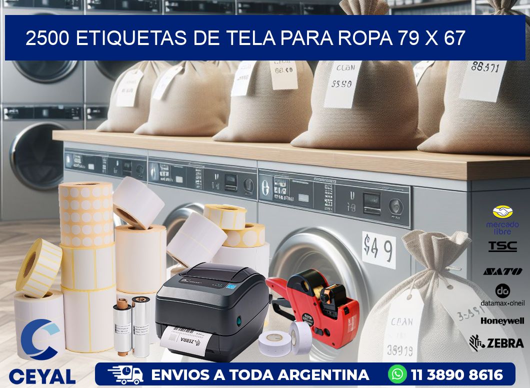 2500 ETIQUETAS DE TELA PARA ROPA 79 x 67