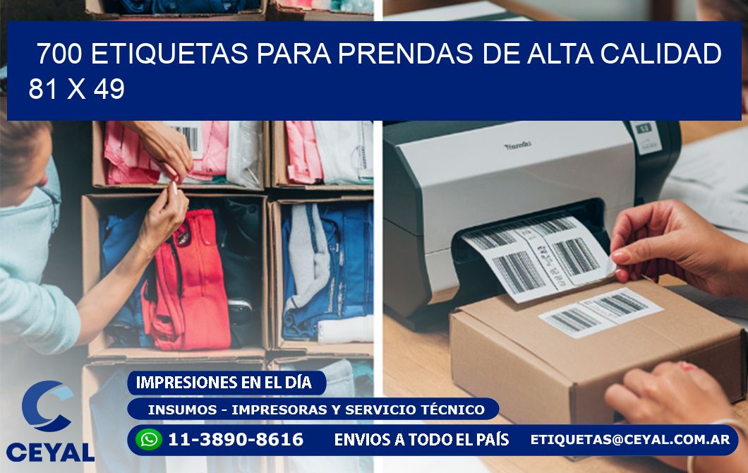700 ETIQUETAS PARA PRENDAS DE ALTA CALIDAD 81 x 49