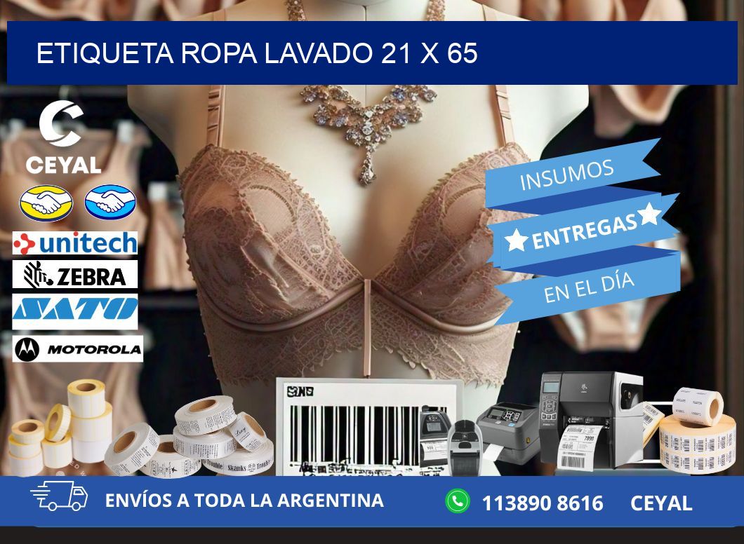 ETIQUETA ROPA LAVADO 21 x 65