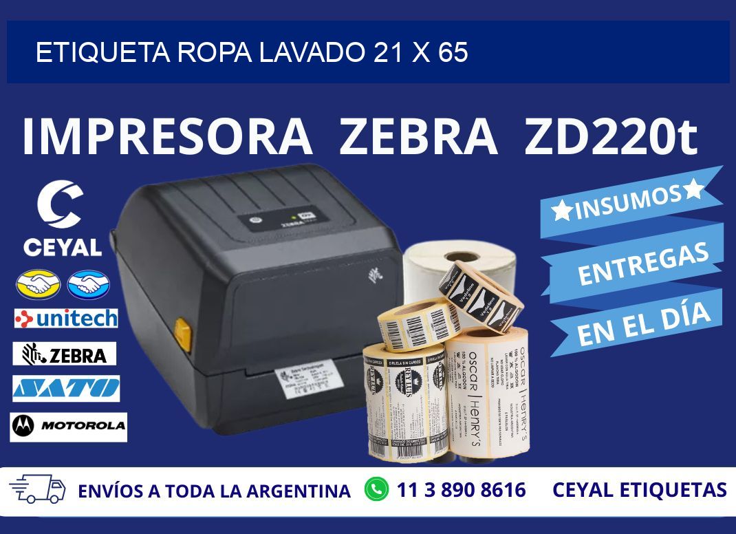 ETIQUETA ROPA LAVADO 21 x 65