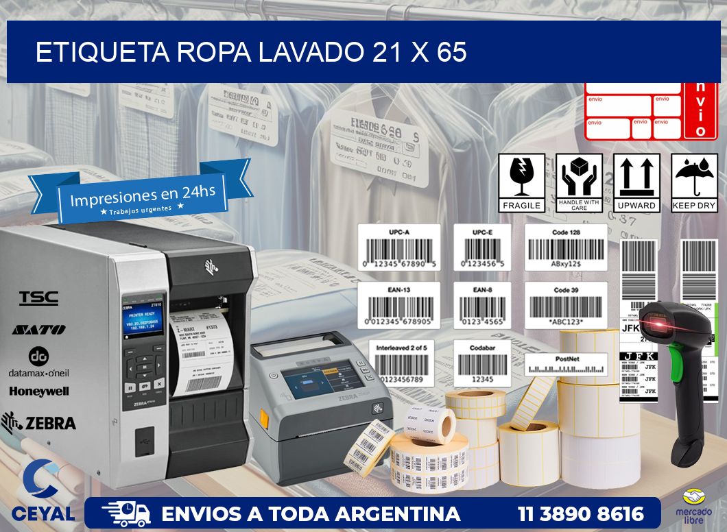 ETIQUETA ROPA LAVADO 21 x 65
