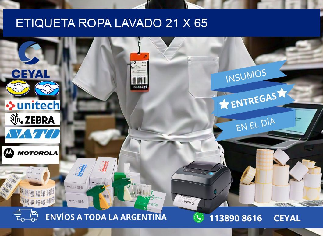 ETIQUETA ROPA LAVADO 21 x 65