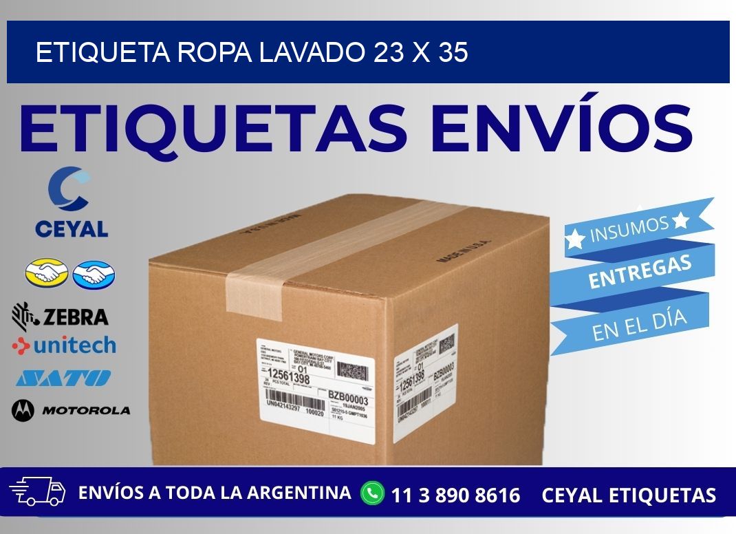 ETIQUETA ROPA LAVADO 23 x 35