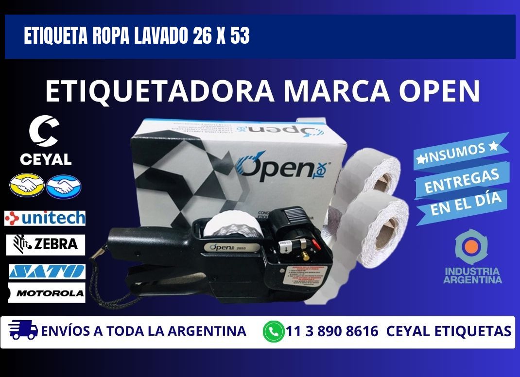 ETIQUETA ROPA LAVADO 26 x 53