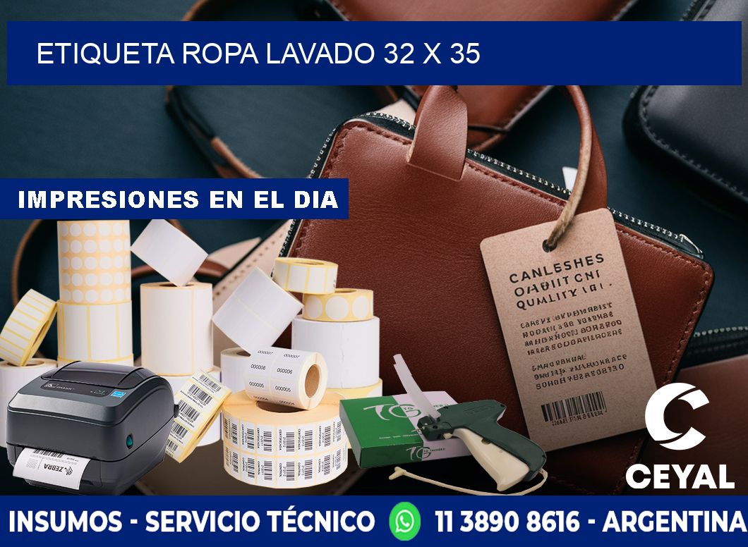 ETIQUETA ROPA LAVADO 32 x 35