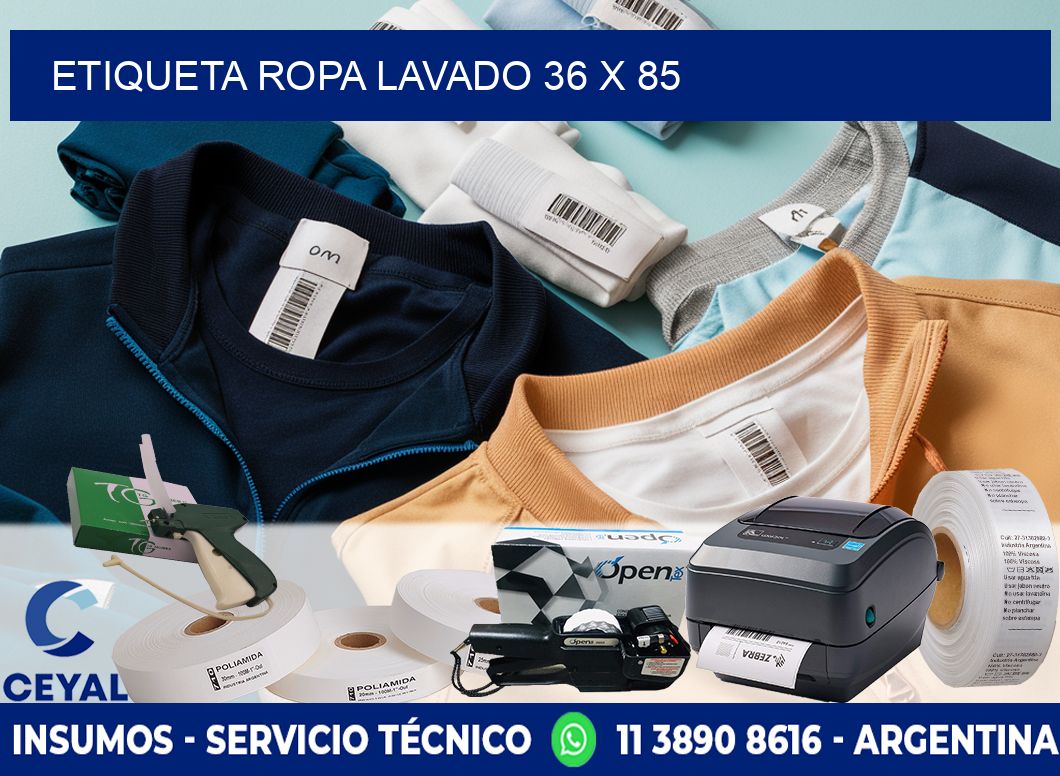 ETIQUETA ROPA LAVADO 36 x 85