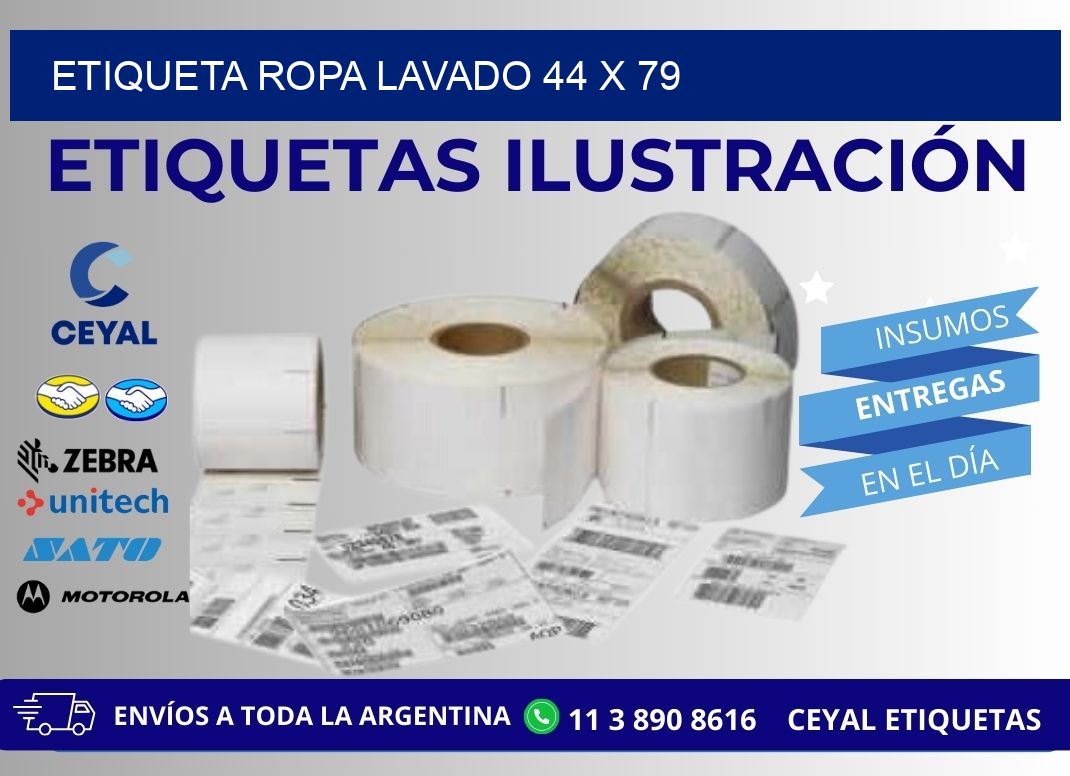 ETIQUETA ROPA LAVADO 44 x 79