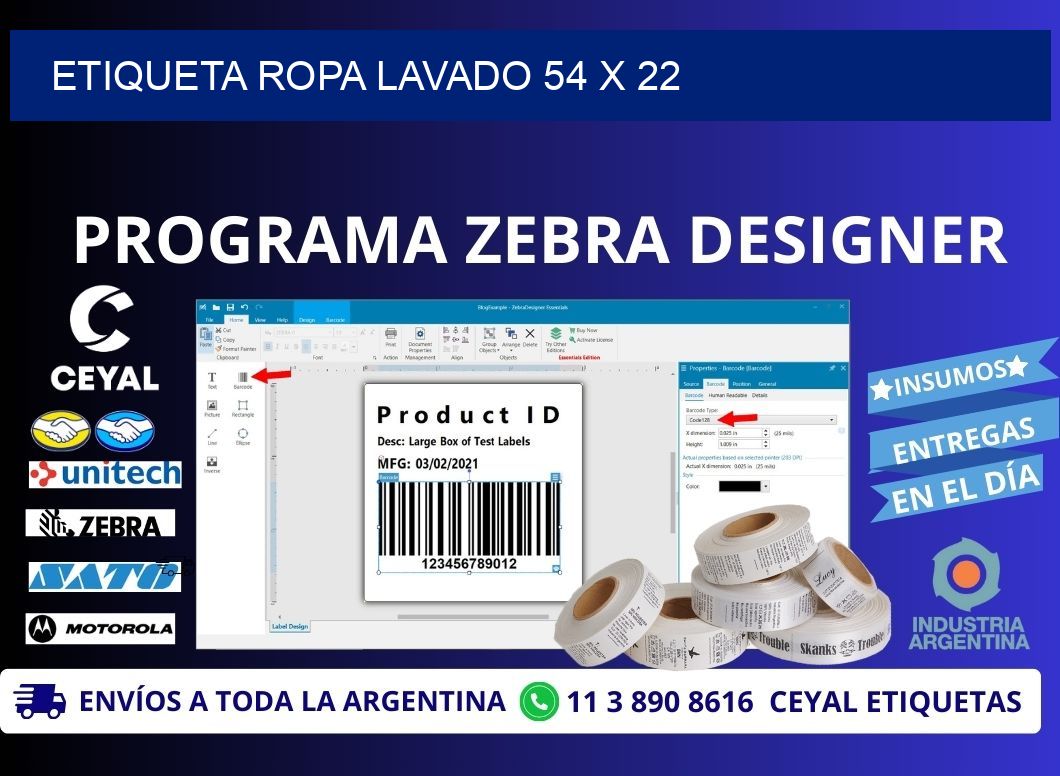 ETIQUETA ROPA LAVADO 54 x 22