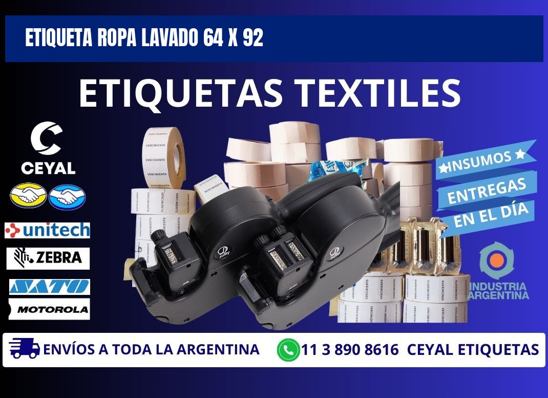 ETIQUETA ROPA LAVADO 64 x 92
