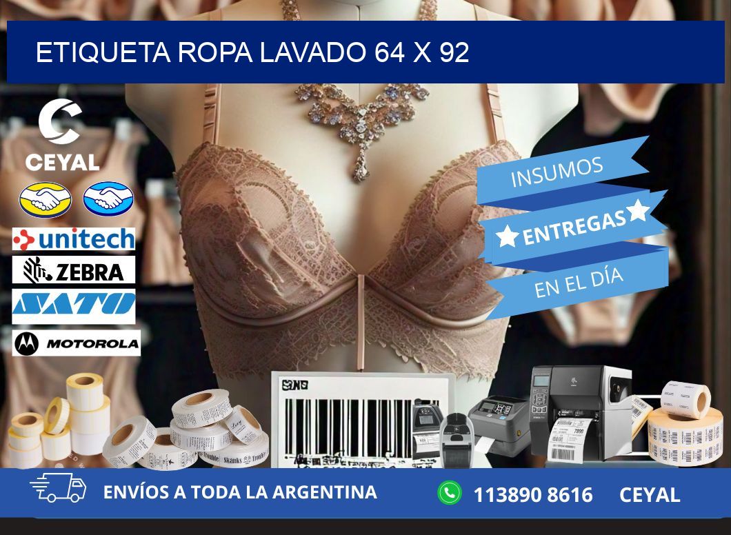 ETIQUETA ROPA LAVADO 64 x 92