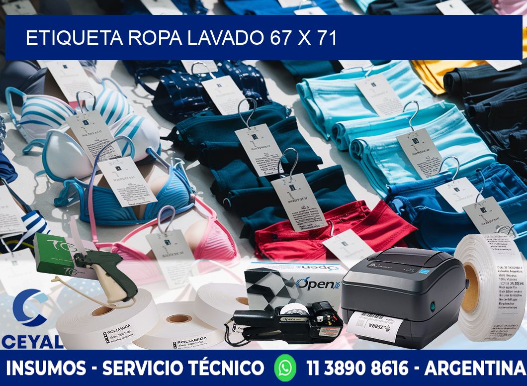 ETIQUETA ROPA LAVADO 67 x 71