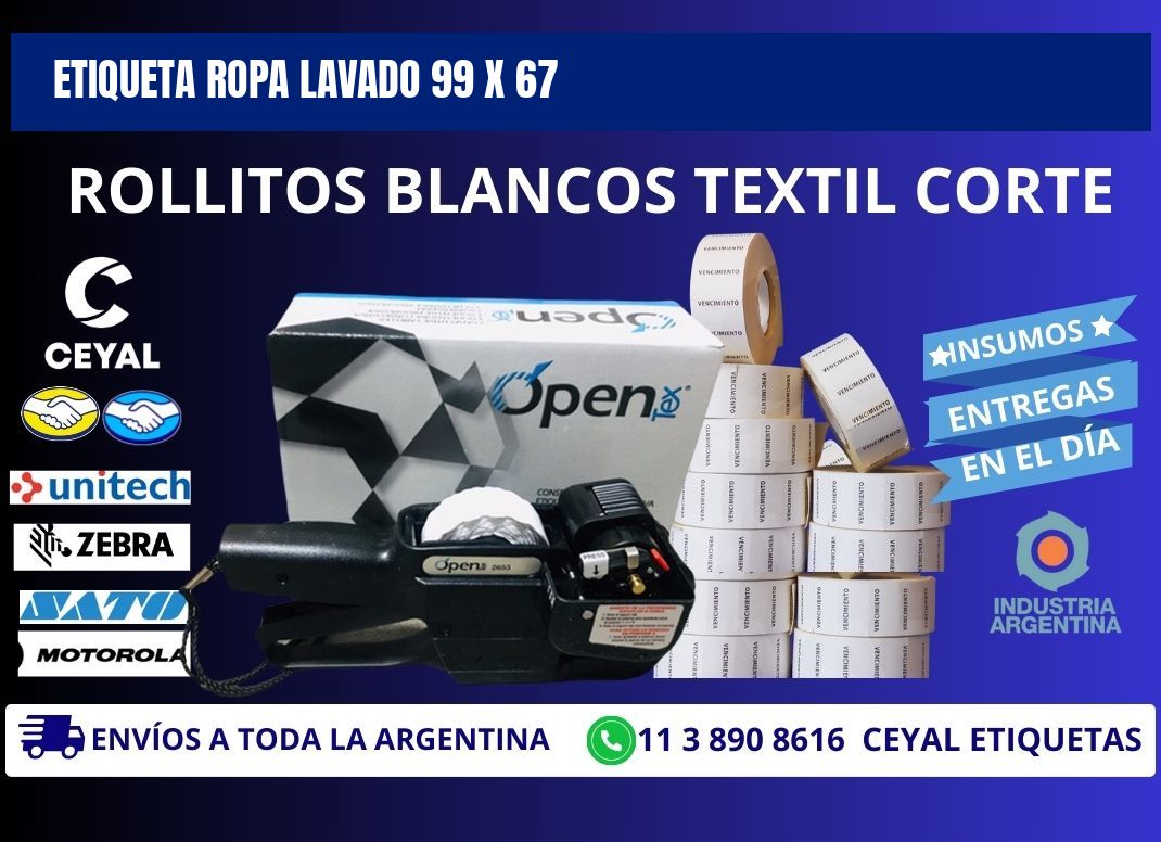 ETIQUETA ROPA LAVADO 99 x 67