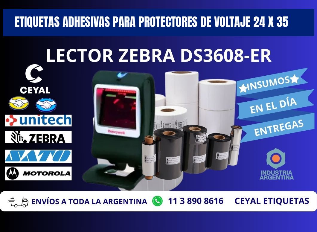 ETIQUETAS ADHESIVAS PARA PROTECTORES DE VOLTAJE 24 x 35
