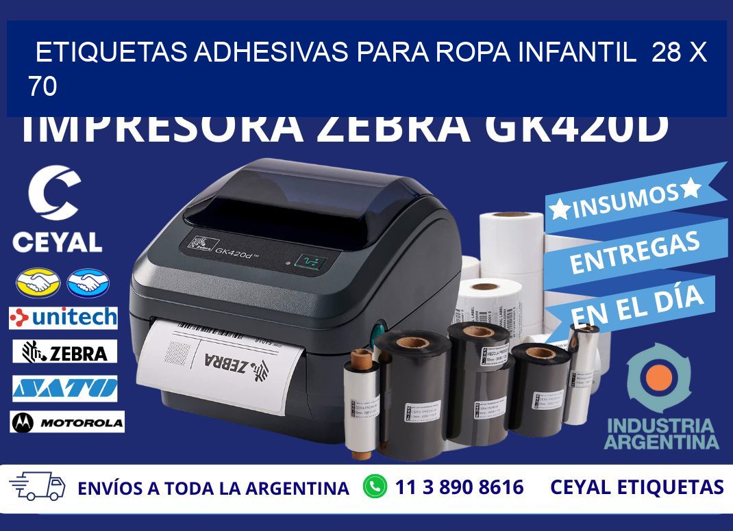 ETIQUETAS ADHESIVAS PARA ROPA INFANTIL 28 x 70