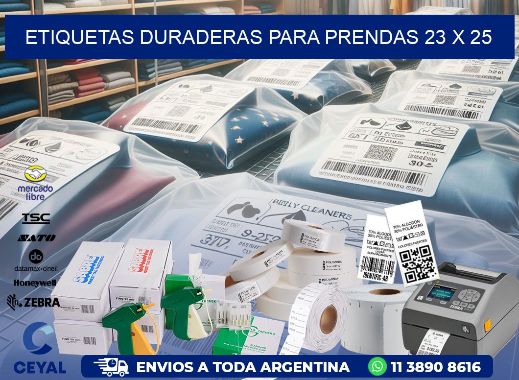 ETIQUETAS DURADERAS PARA PRENDAS 23 x 25