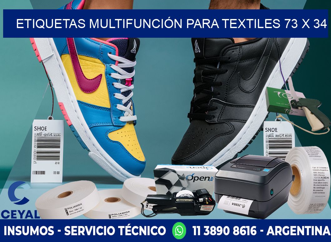 ETIQUETAS MULTIFUNCIÓN PARA TEXTILES 73 x 34
