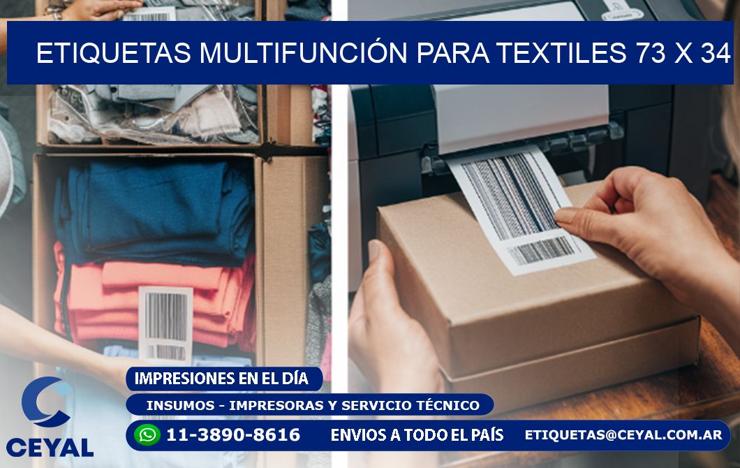 ETIQUETAS MULTIFUNCIÓN PARA TEXTILES 73 x 34
