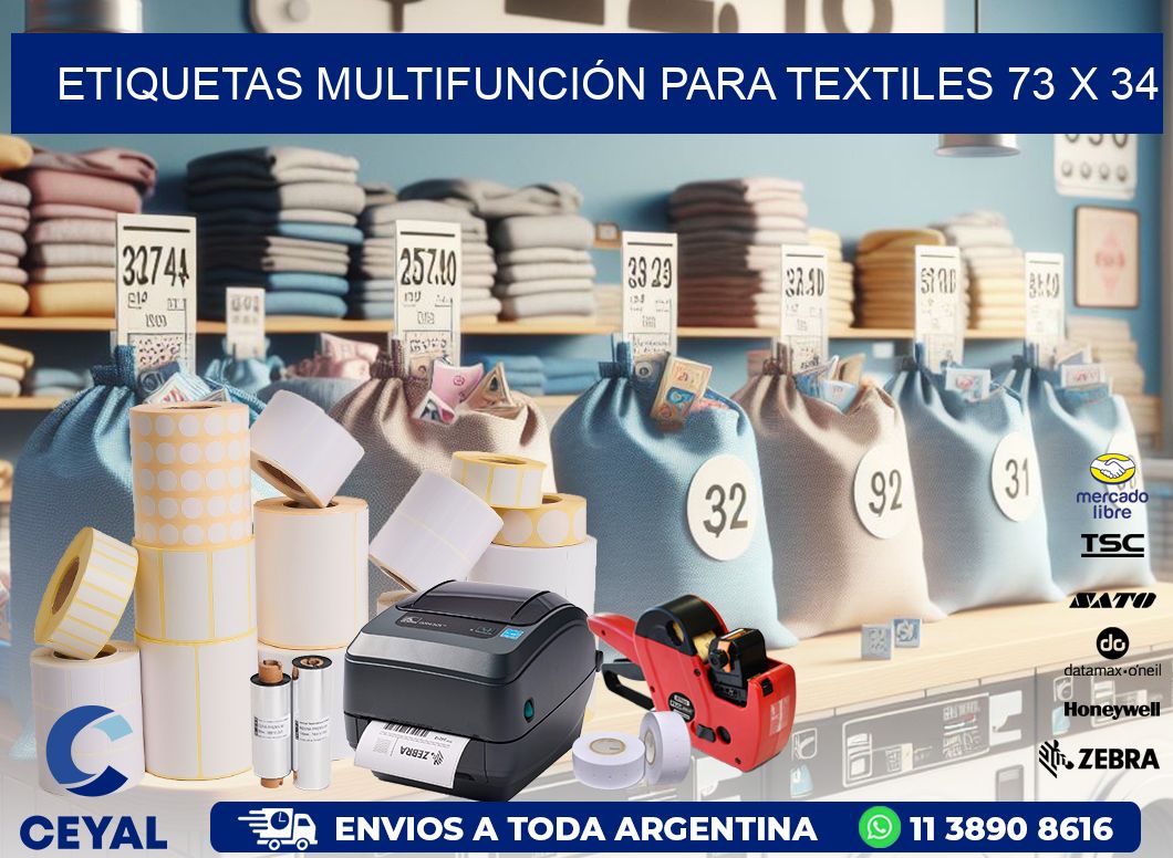 ETIQUETAS MULTIFUNCIÓN PARA TEXTILES 73 x 34