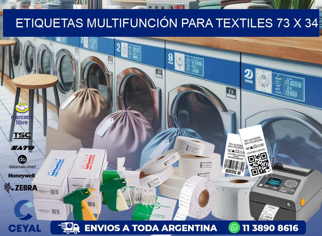 ETIQUETAS MULTIFUNCIÓN PARA TEXTILES 73 x 34