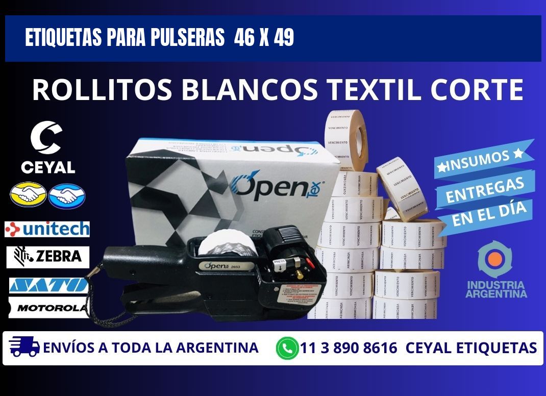 ETIQUETAS PARA PULSERAS 46 x 49
