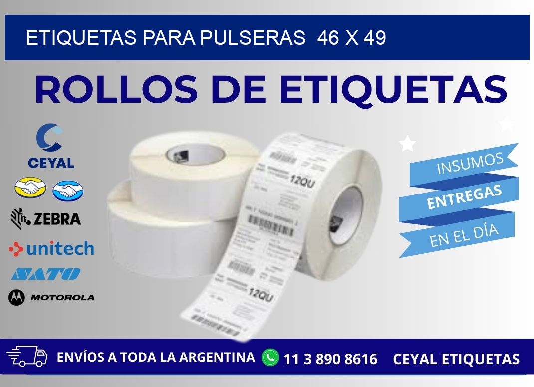 ETIQUETAS PARA PULSERAS 46 x 49