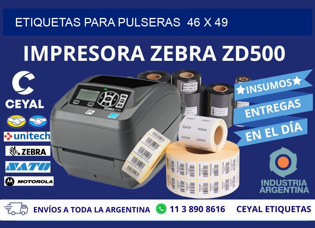 ETIQUETAS PARA PULSERAS 46 x 49