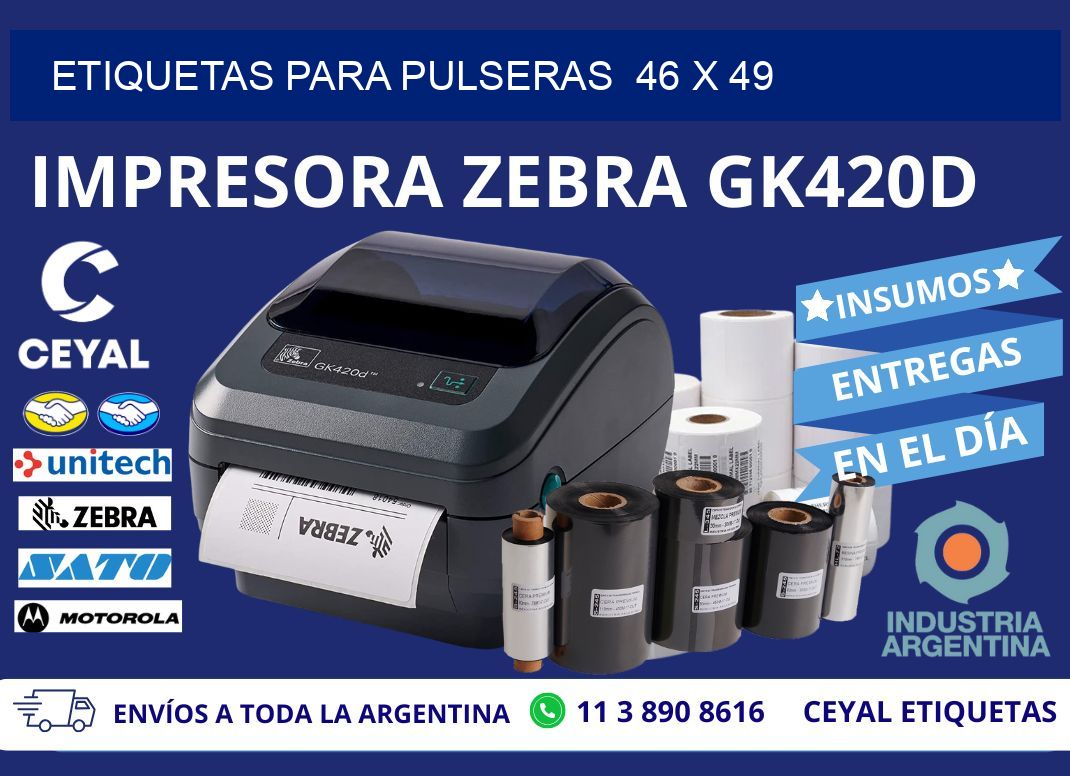 ETIQUETAS PARA PULSERAS 46 x 49