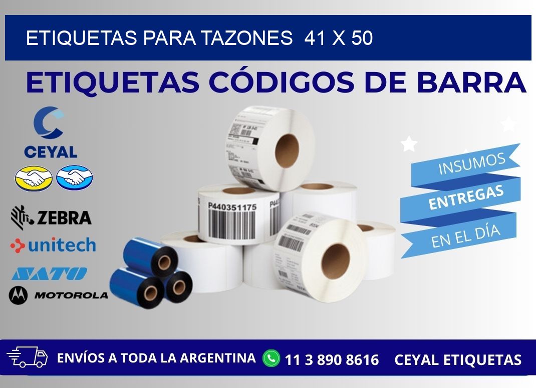 ETIQUETAS PARA TAZONES 41 x 50