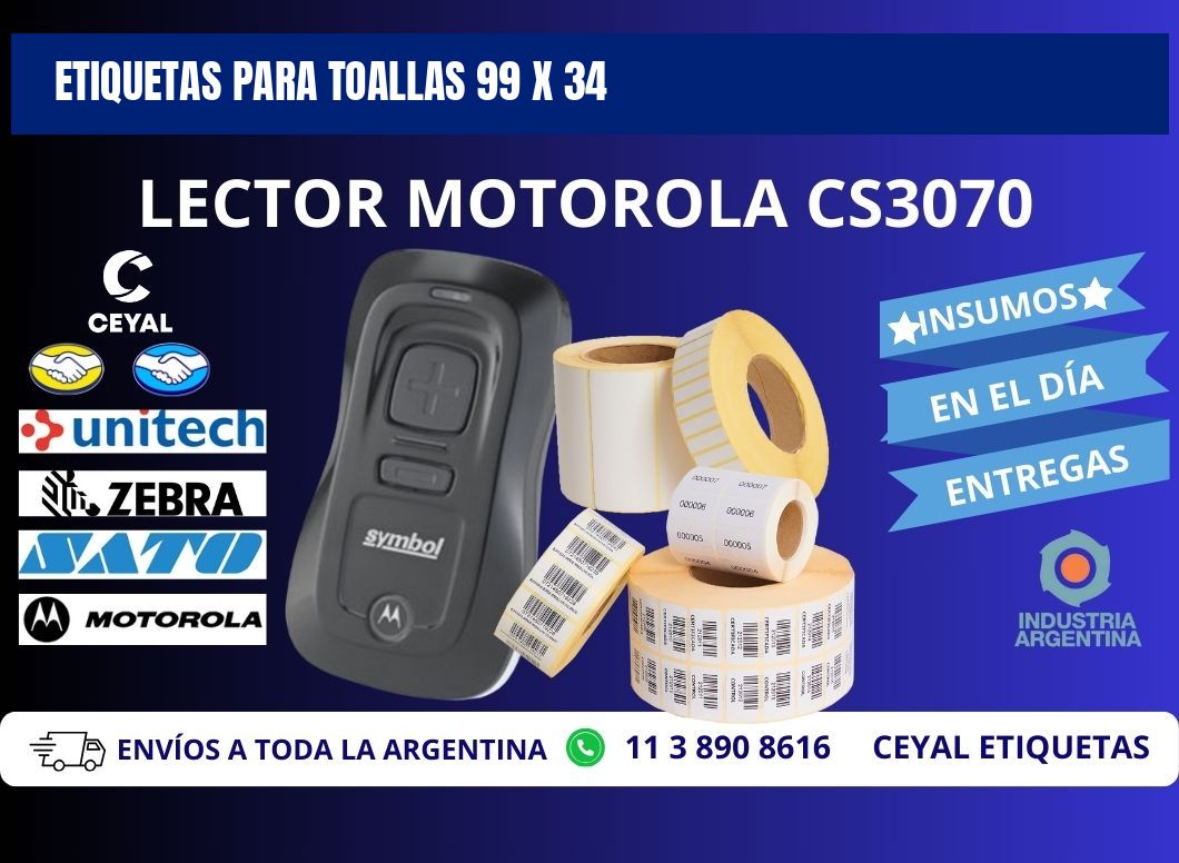 ETIQUETAS PARA TOALLAS 99 x 34