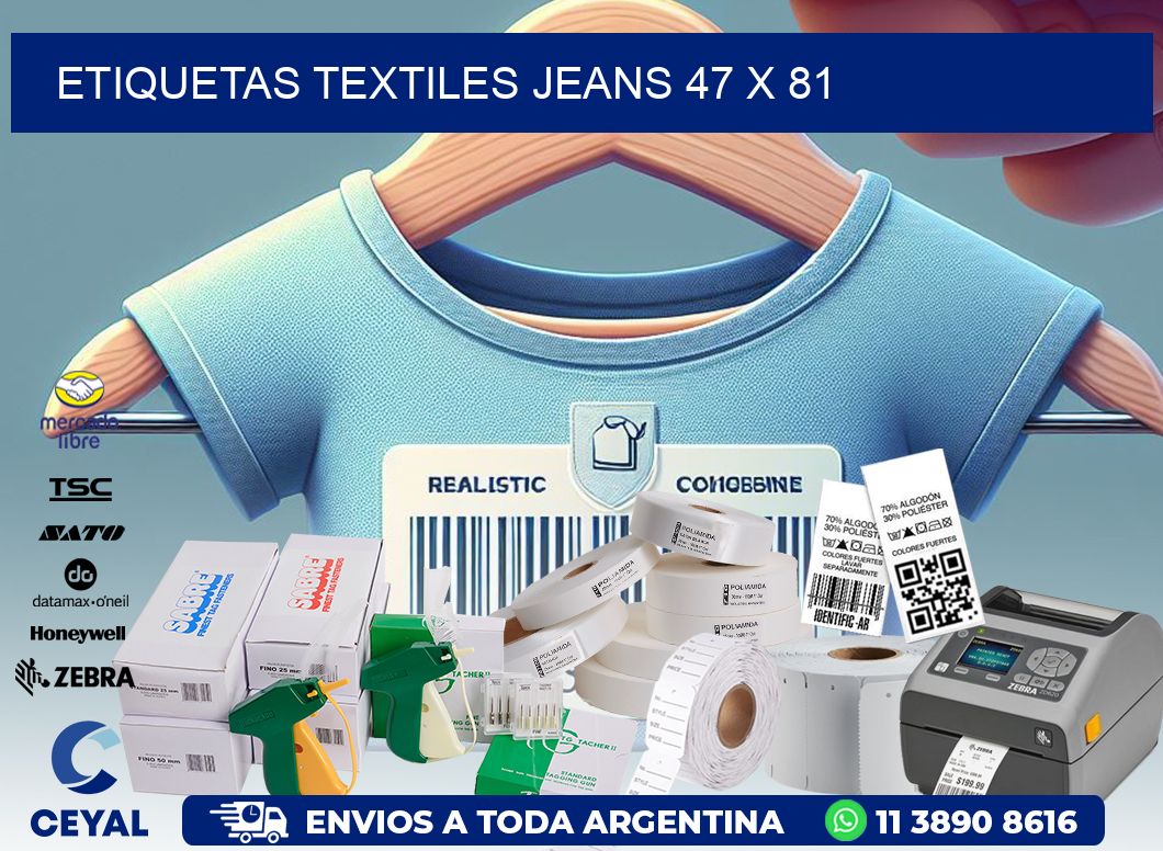 ETIQUETAS TEXTILES JEANS 47 x 81