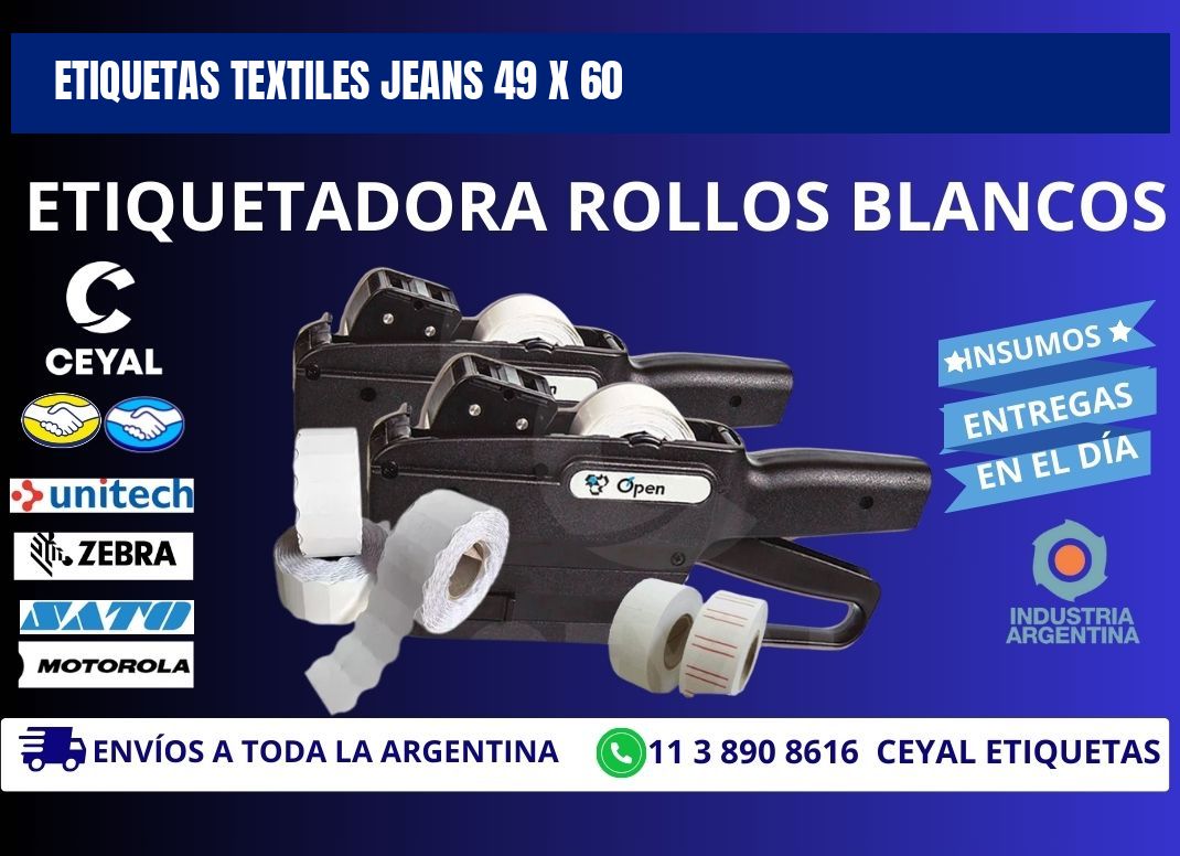 ETIQUETAS TEXTILES JEANS 49 x 60