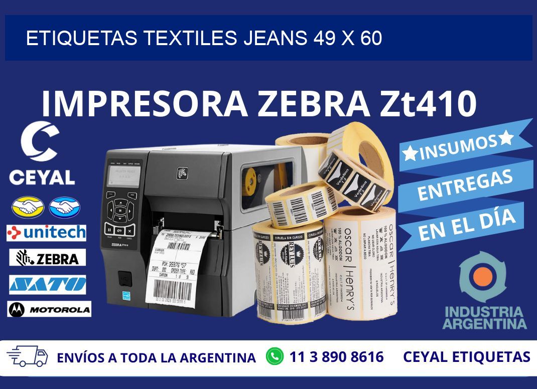 ETIQUETAS TEXTILES JEANS 49 x 60