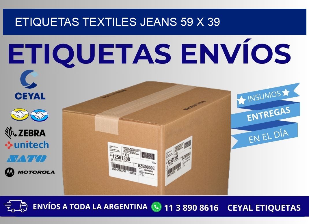ETIQUETAS TEXTILES JEANS 59 x 39