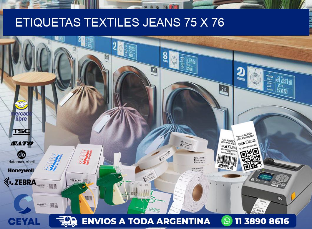 ETIQUETAS TEXTILES JEANS 75 x 76