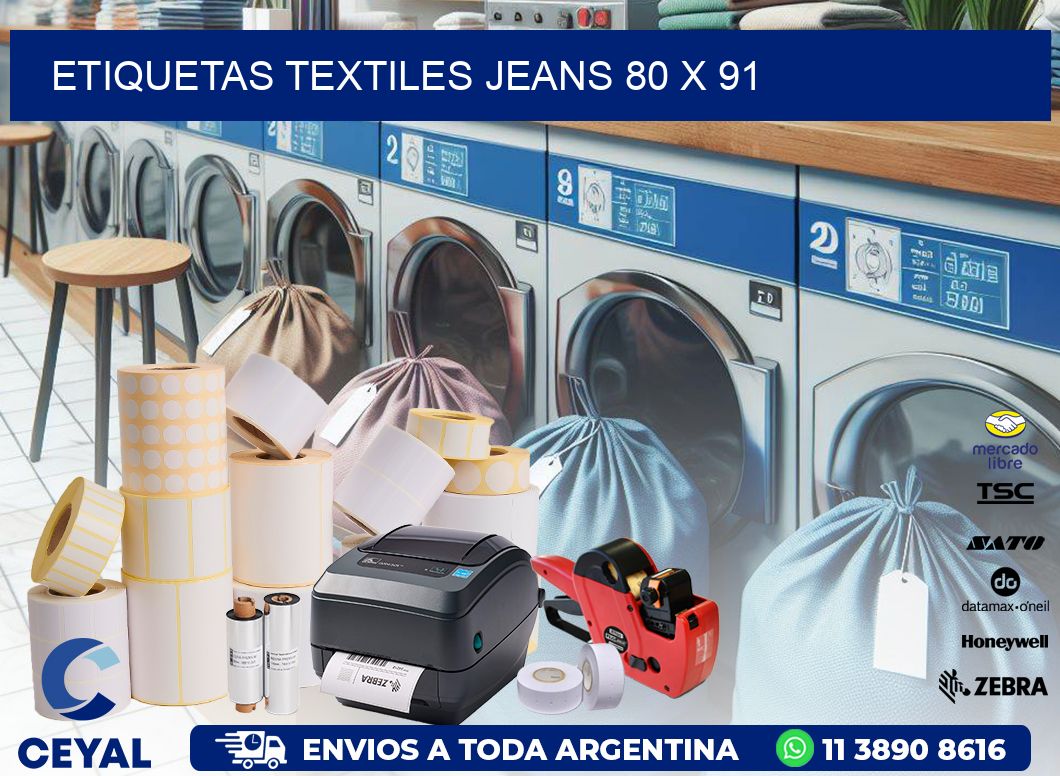 ETIQUETAS TEXTILES JEANS 80 x 91