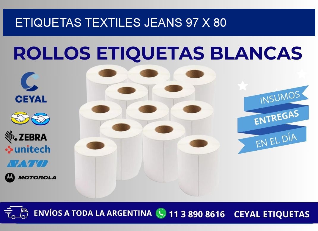 ETIQUETAS TEXTILES JEANS 97 x 80