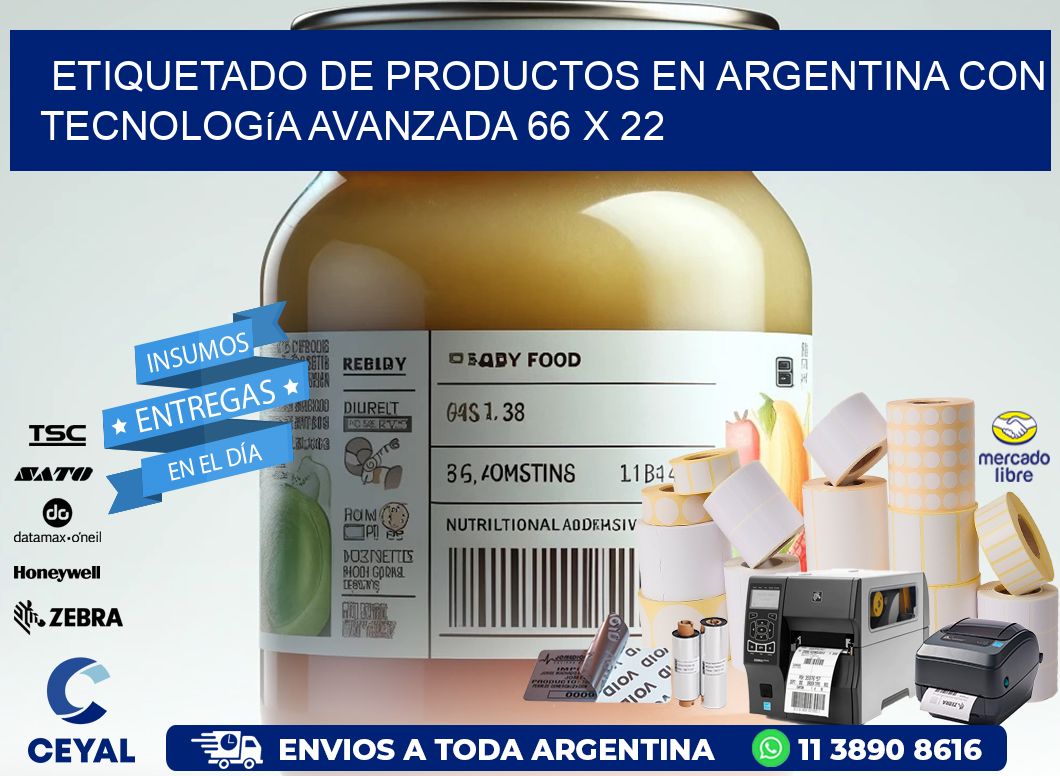 Etiquetado de Productos en Argentina con Tecnología Avanzada 66 x 22