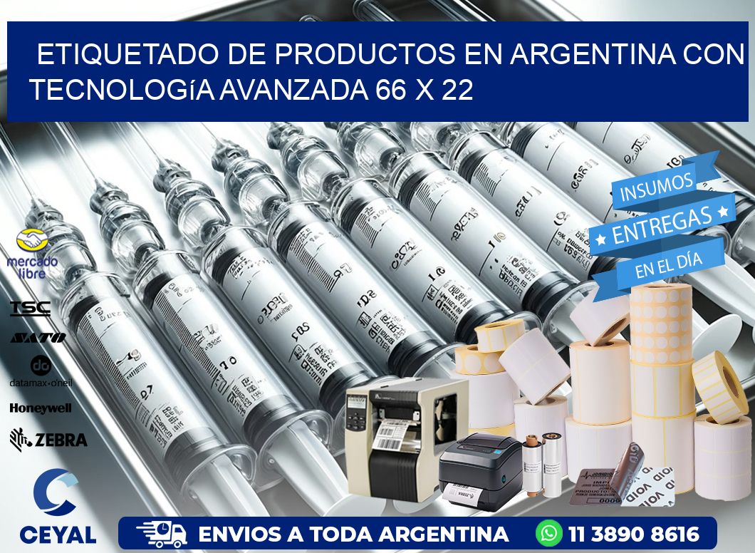 Etiquetado de Productos en Argentina con Tecnología Avanzada 66 x 22