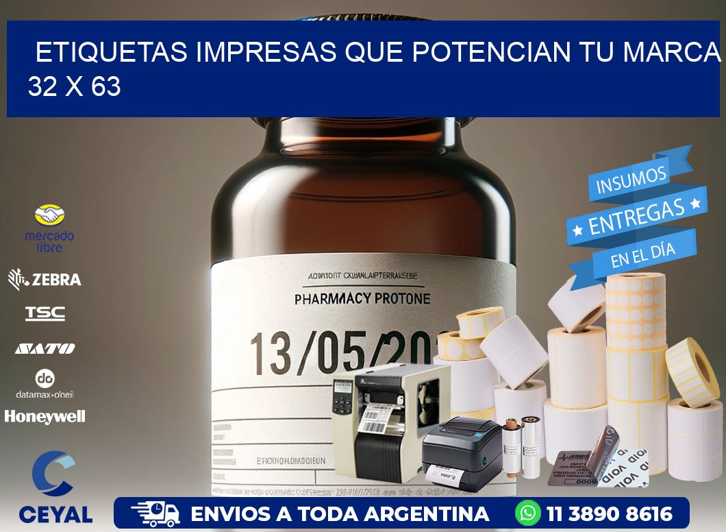 Etiquetas Impresas que Potencian tu Marca 32 x 63
