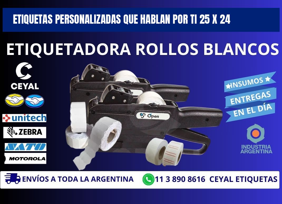 Etiquetas Personalizadas que Hablan por Ti 25 x 24