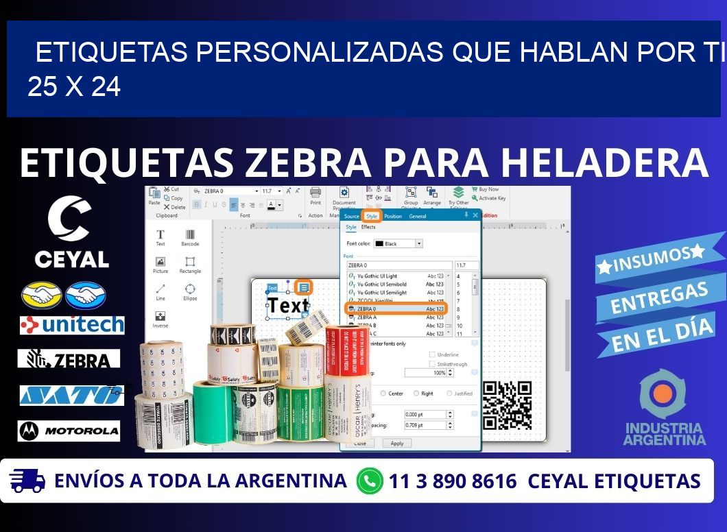 Etiquetas Personalizadas que Hablan por Ti 25 x 24